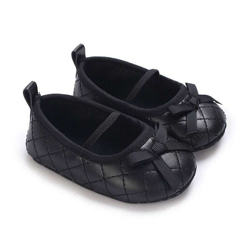 Newborn Mary Jane Ballet Flat Classic Fashion Non-Slip Bow Baby Shoes Soft Sole Preschool Walking Footwear