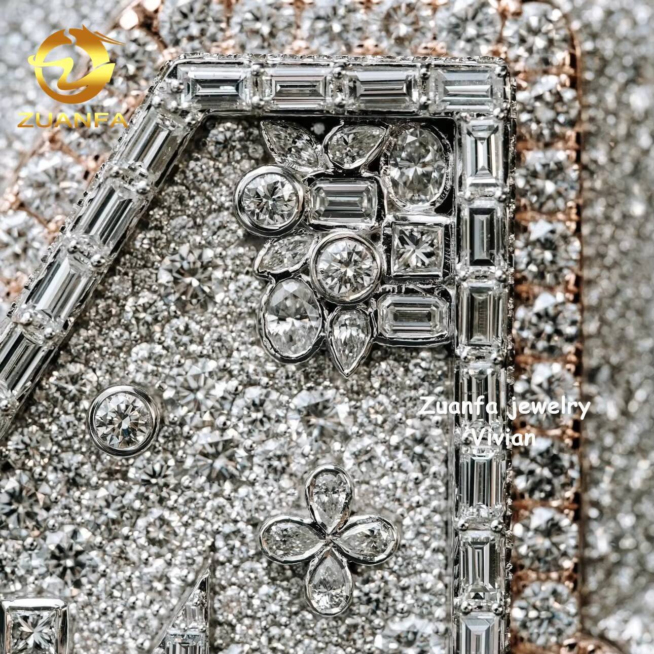 3inches Custom Iced Out Sterling Silver 925 VVS Moissanite Diamond Hip Hop Chain Pendant