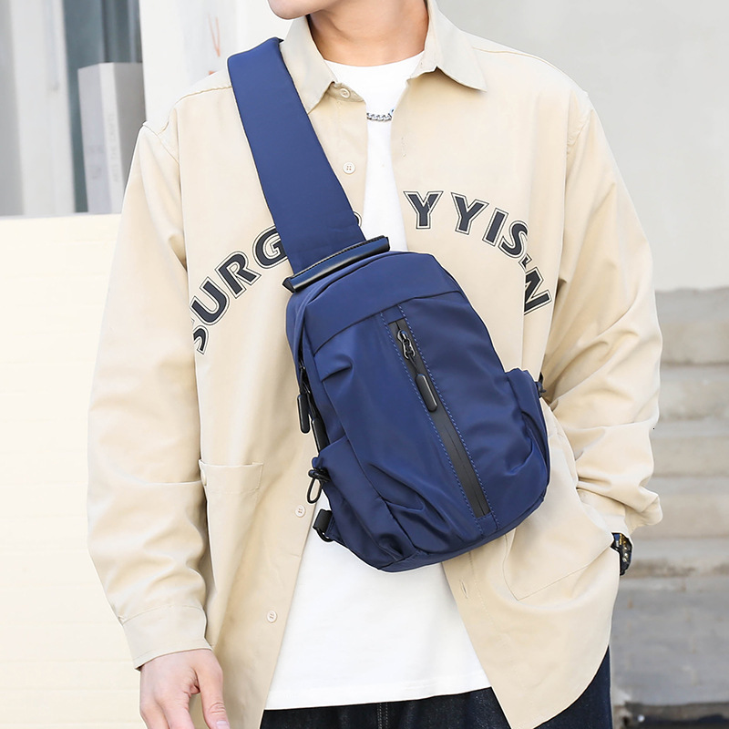 Backpack Men S New Casual Chest Bag USB Business Travel Crossbody Designer Free Shipping Bag Bag Oxford Cloth Fashion Single Shoulder Bag Luxury Bag P