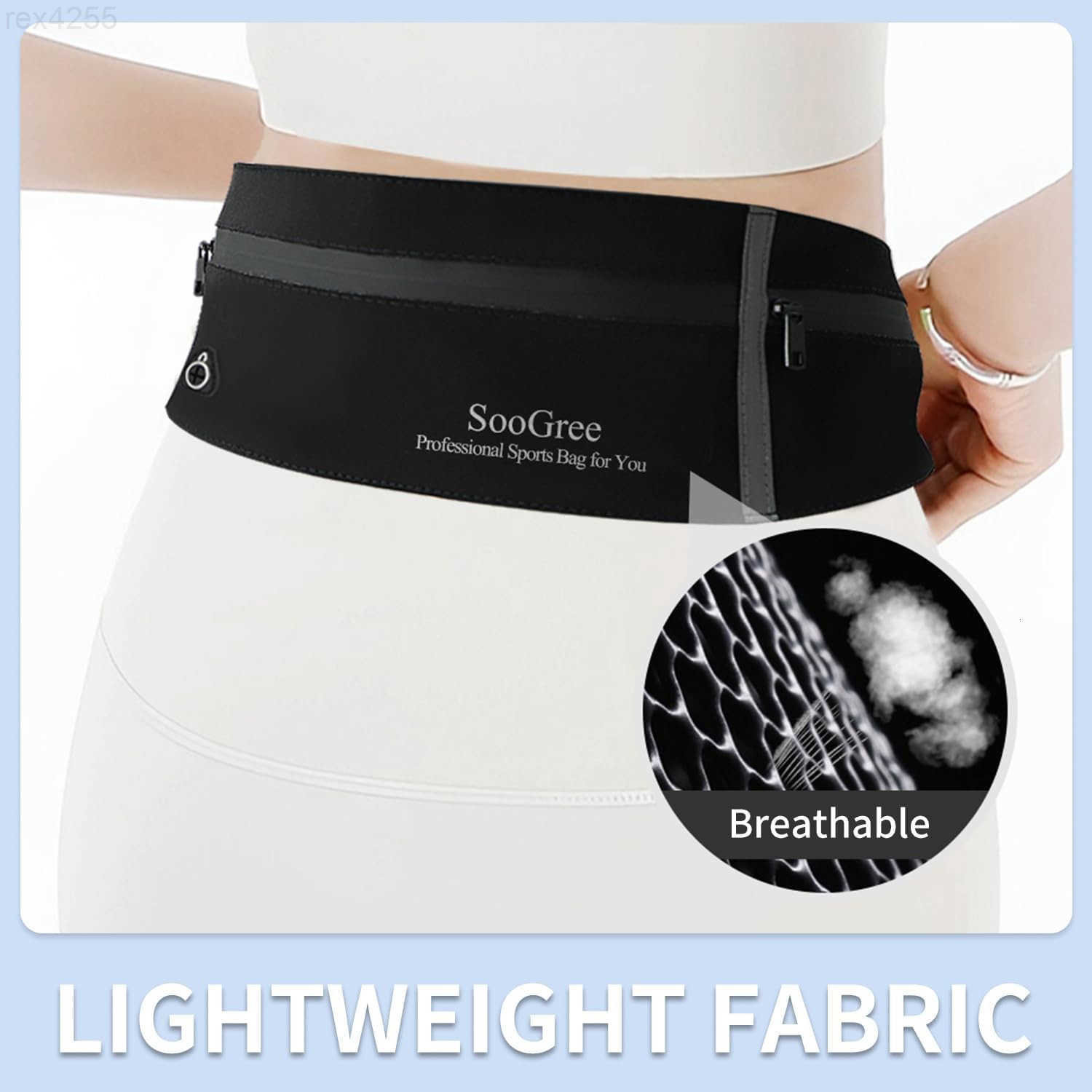 Slim Running Belt Sport Fanny Pack Reflective Waist Pack Waterproof Phone Holder Jogging Pouch for Phone Money BlackW250912