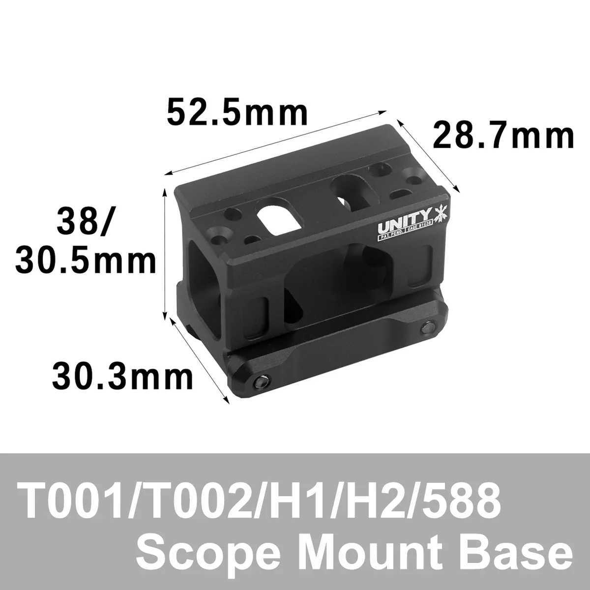 New UNITY Fast Riser Mount For T002 T001 Tactical Airsoft ROMEO5 Red Dot Sight Scope Universal Heightening Bracket YR271 588 H1 C250912
