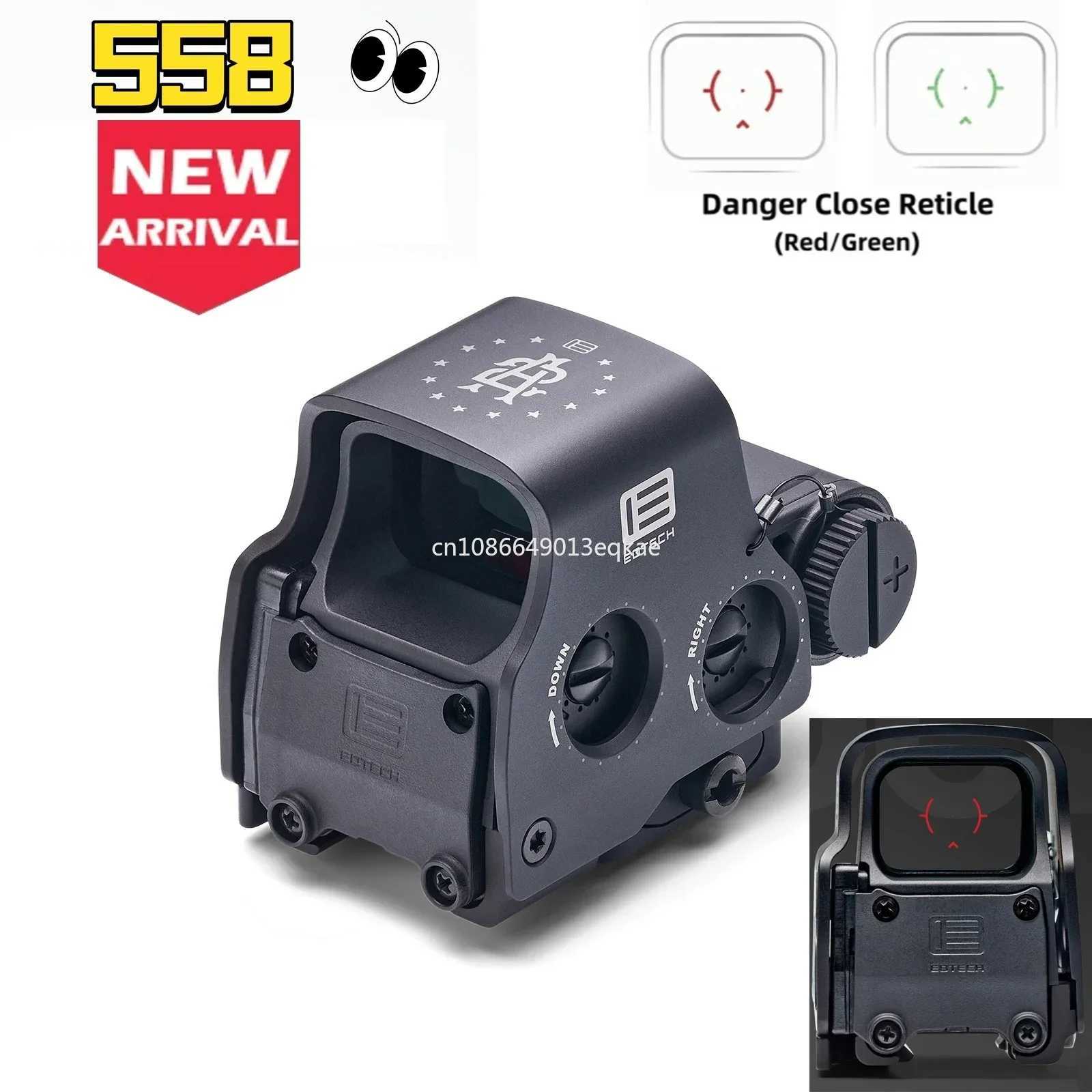 2024 New 558 DCR Red Dot Holographic Sight Airsoft Hunting w G33G43G45 3X 5X Magnifier Fit 20mm Rail Mounts QD LEver C250912