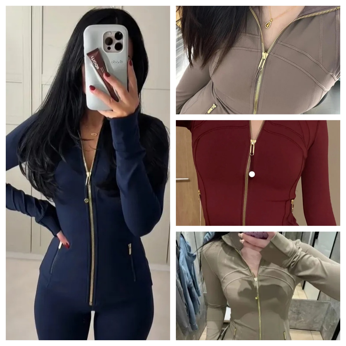 Women Yoga Jacket set Define Workout Sport Coat Fitness Sports Quick Dry Activewear Top Solid Zip Up Sweatshirt Hot sale