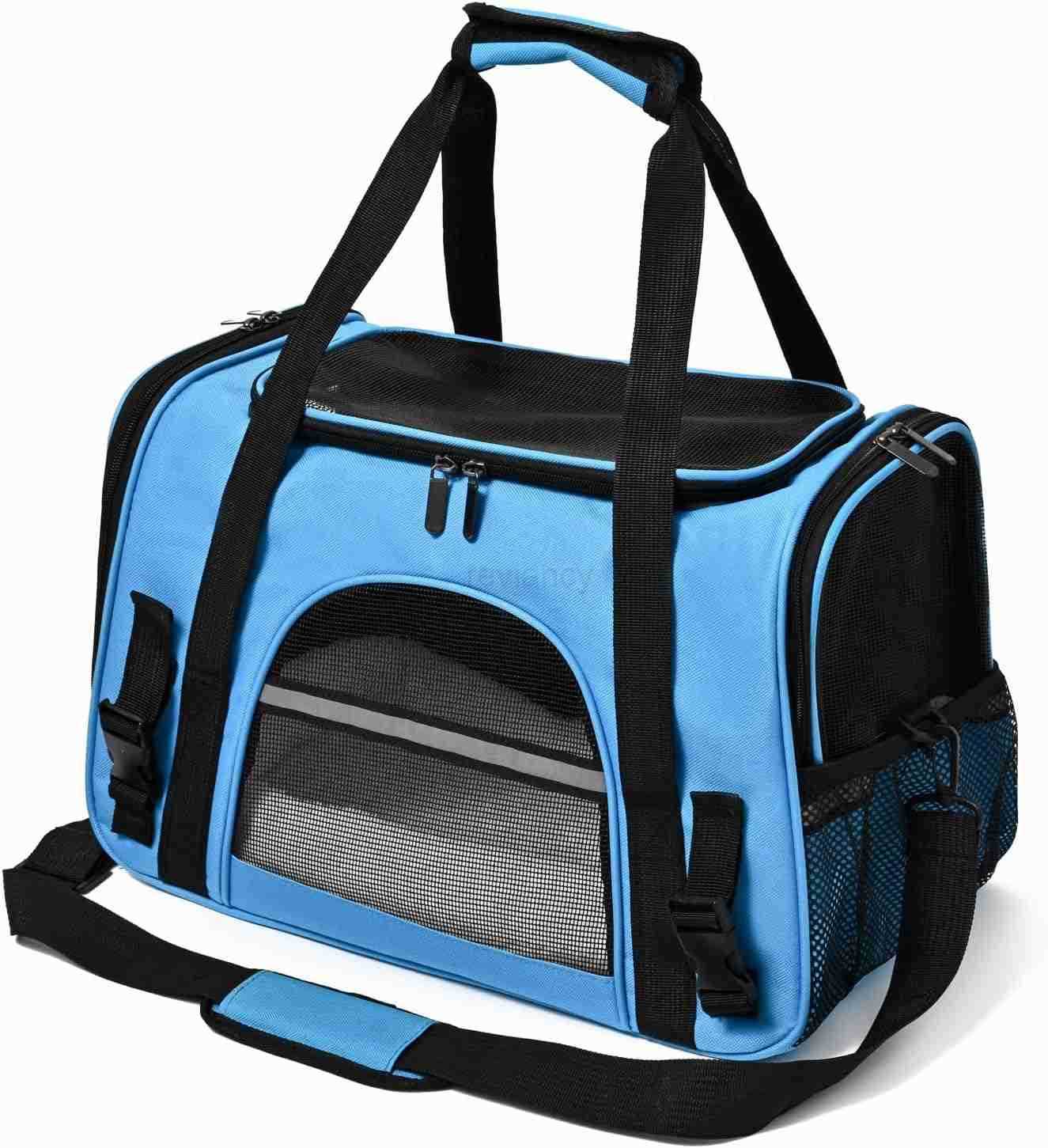 Dog Cat Carrier Soft for Small Pet Up to 16 Lbs TSA Airline Approved Travel Carrier Collapsible Puppy Car Mesh Bag 175 102 114 inch PinkW250912