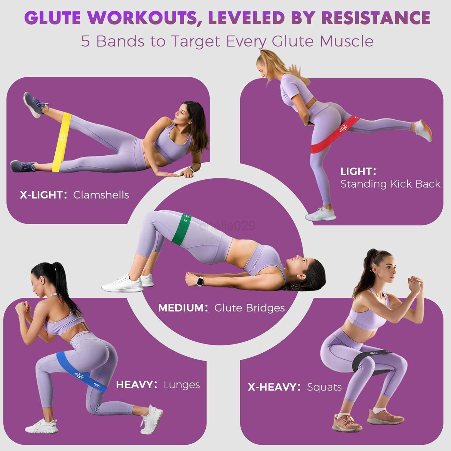 Fabric Resistance Bands for Working Out 5 Booty Bands for Women Men Exercise Workout Bands for Legs HIPS Glutes Ideal for Home Fitness Yoga Pilates Re