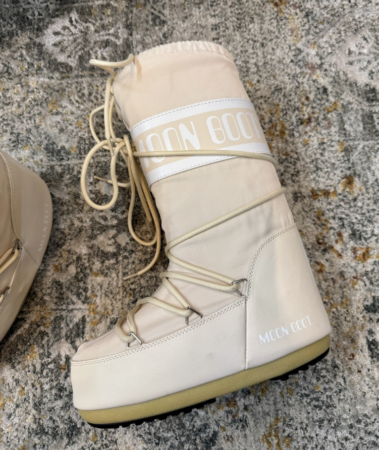 Women MOON BOOT Icon Nylon Boot Icon snow boots Knee-high heights snow-boots Warm Shoes Waterpoof & Platform Sneakers with drawstring 35-43