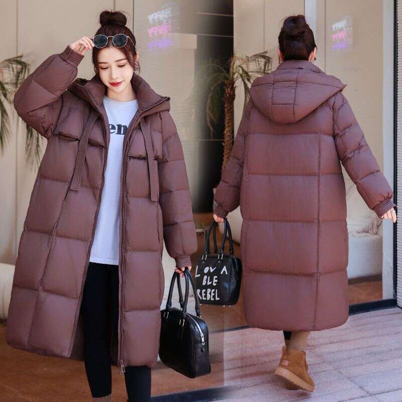 Korean Version Tick Student Blanket Cotton Coat Women's Long Style Over Te Knee Loose Anti Season New Jacket