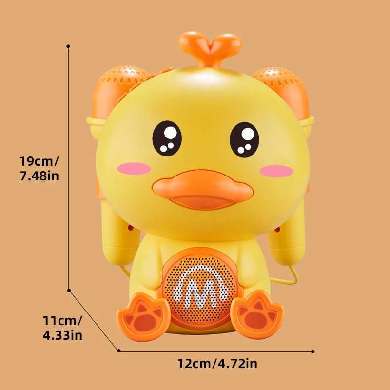 Cute Duck Singing Sound Microphones Early Education Machine Voice Changeable Storytelling With Light Music Toys For Kids Gifts C250912