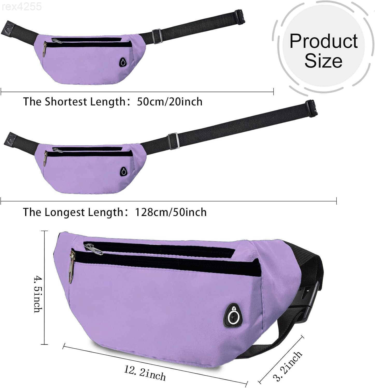 Pack for Women MenCrossbody Fanny Pack Water Resistant Sports Waist Bag Pack Belt Bag for Travel Hiking RunningW250912