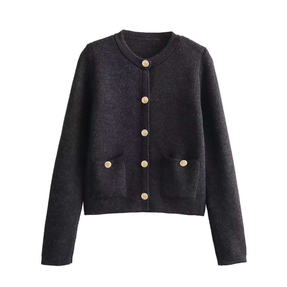 DHEssentials Summer New Button Decorated Knitted Cardigan Coat Little Chanel Style Women's Sweater