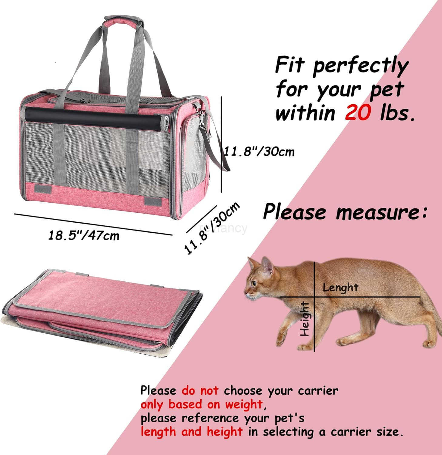Dog SoftSided Carriers Cat SoftSided Carriers Dog Carriers Cat Travel Carrier Dog Travel Bag Reptile Carrier Squirrel Carrier Guinea Pig carrierLarge 