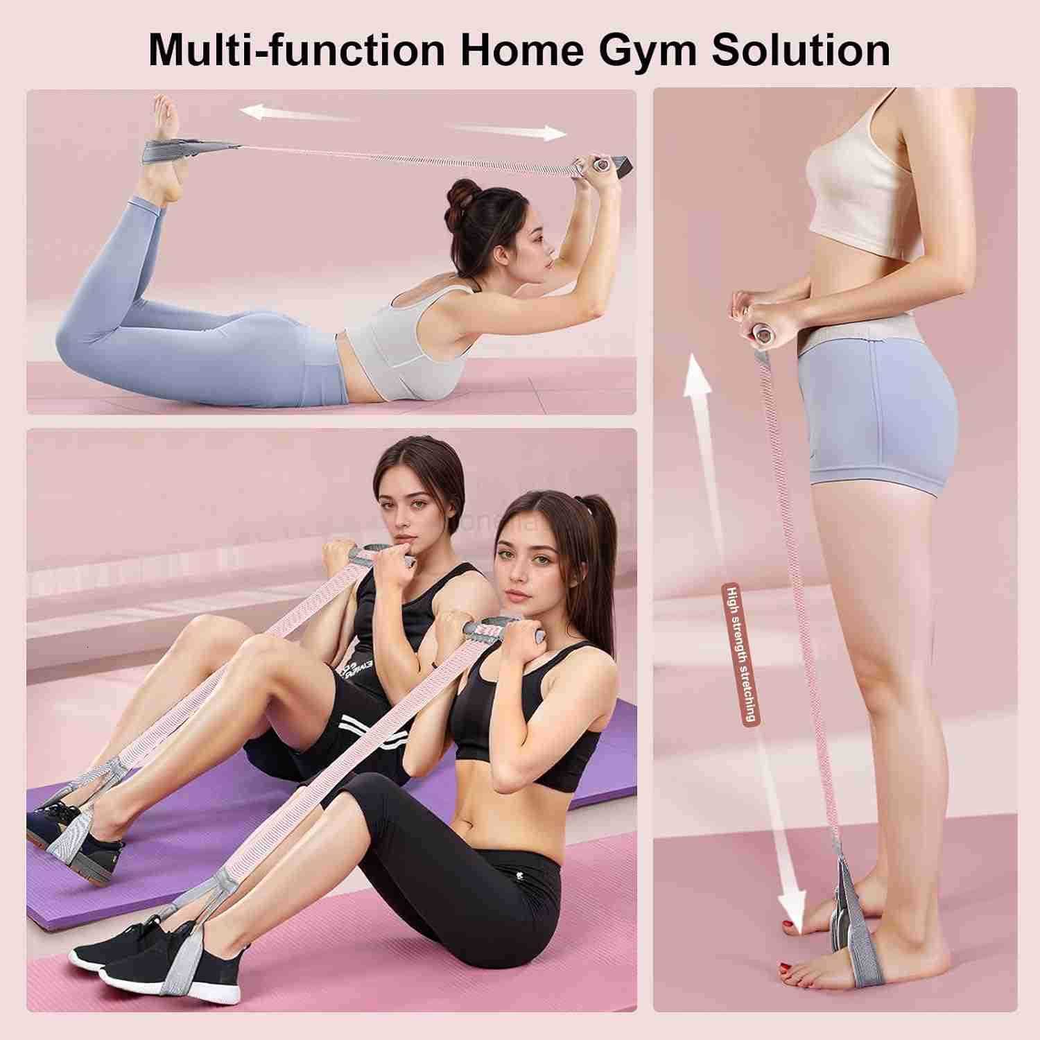 Resistance Band with Handles Resistance Bands for Women NonSlip Elastic Bands for Strength Muscle Training Stretch Band Workout Equipment for Leg Arm 