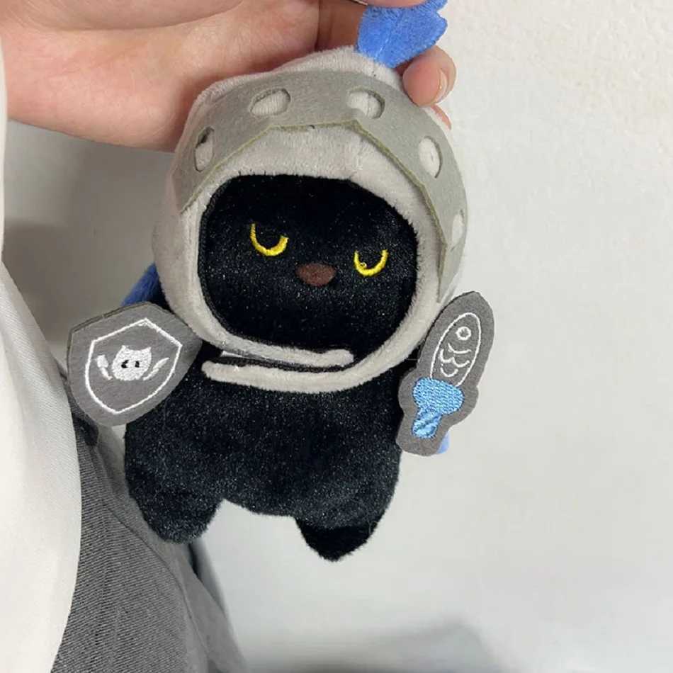 Q version Knight Cat Kitty cat doll toy backpack pendant Companion doll bag pendant Childrens birthday gift Cute black cat toy C250912