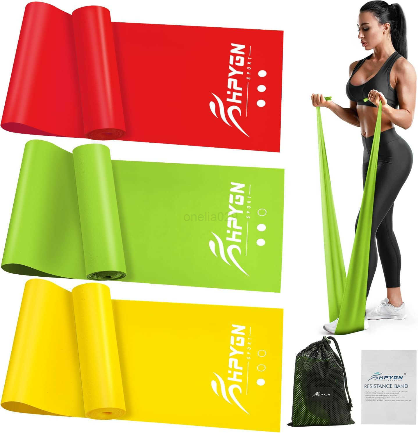 Resistance Bands Exercise Bands Physical Therapy Bands for Strength Training Yoga Pilates Stretch Elastic Band with Different Strengths Workout Bands 