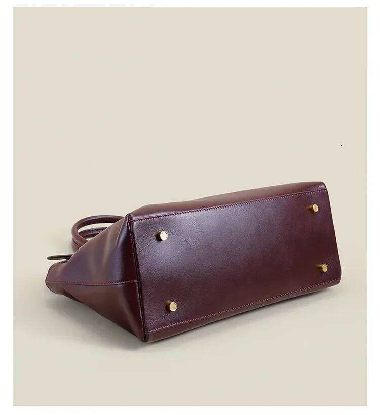 Designer High-end Oil Wax Cowhide Leather / Suede Women Satchels Tote 2 Size Coffee Winter Retro Female Shoulder Bag Big