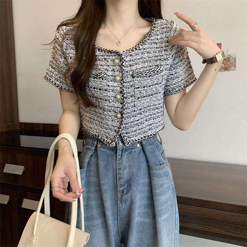 DHEssentials 2025 Summer Super Beautiful Little Chanel Style Jacket for Women, New High-end Cardigan, Versatile and Stylish Short Top