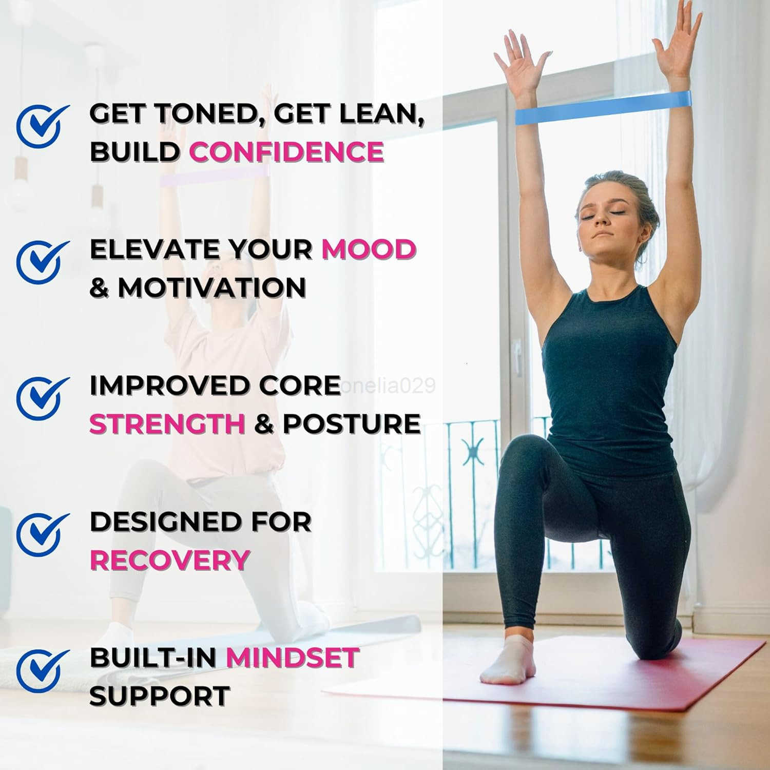 Resistance Bands for Working Out Exercise Bands Resistance Loops Workout Bands Physical Therapy Bands Set of 5 Stretch Bands for Exercise at Home Carr