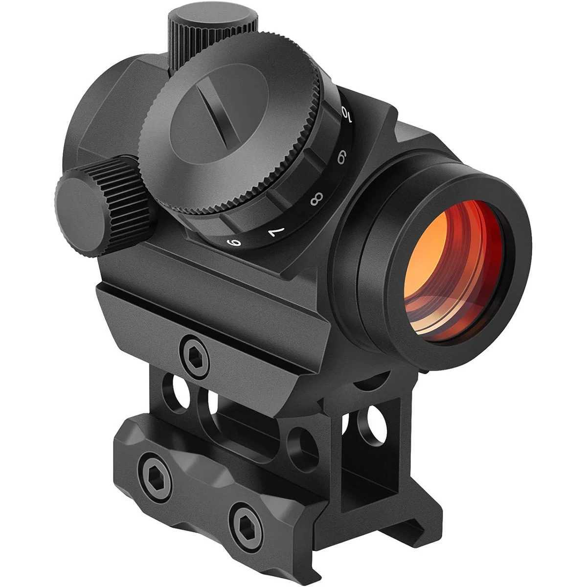 2MOA Red Dot Sight 1x25mm Reflex Sight Waterproof Shockproof FogProof Red Dot Scope with 1 inch Riser Mount W250912