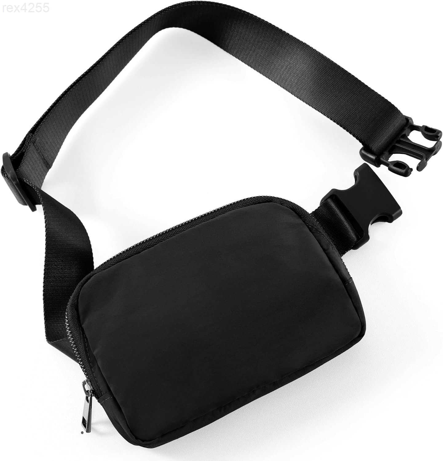 Unisex Mini Belt Bag with Adjustable Strap Small Fanny Pack for Workout Running Traveling Hiking BlackW250912