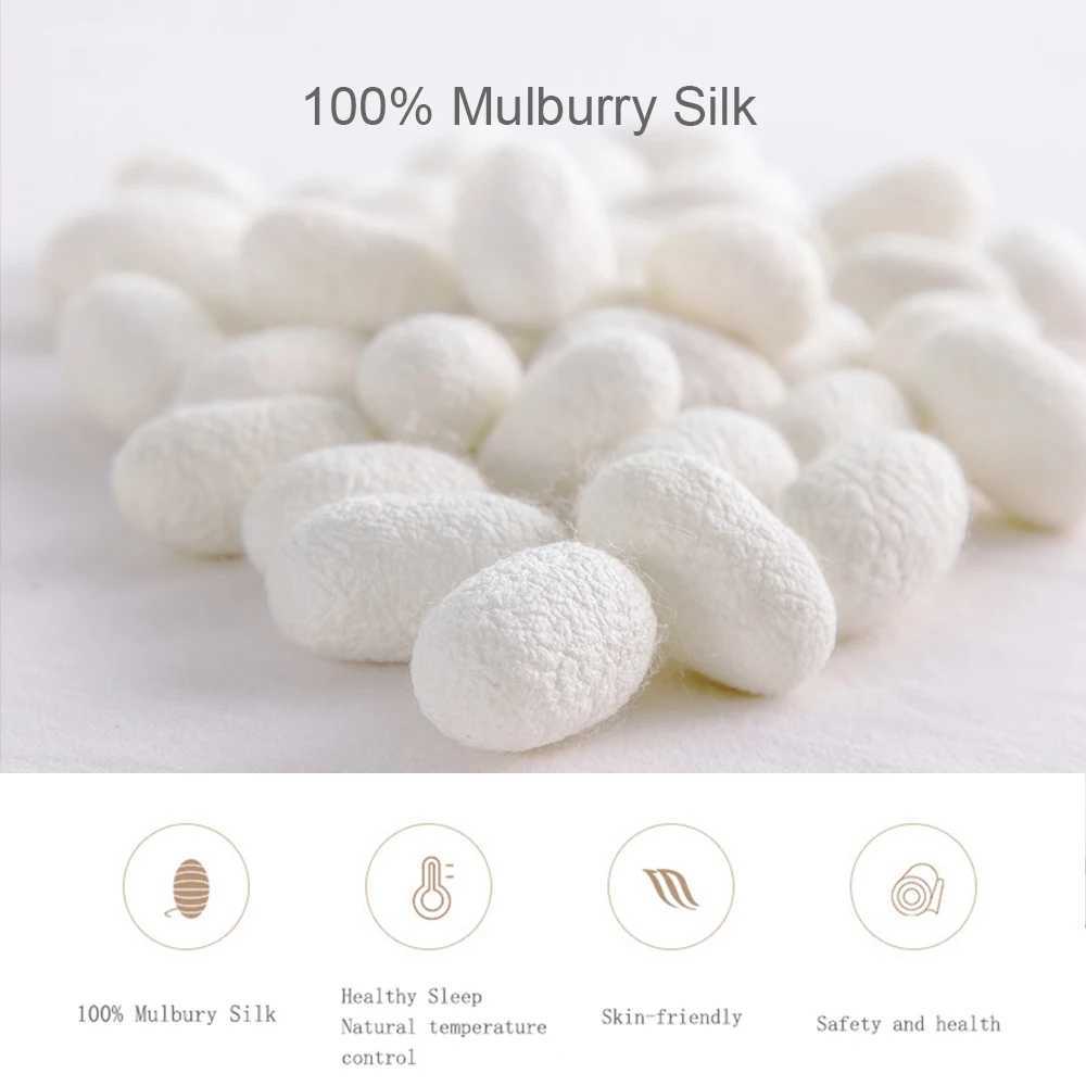 LivEsthete 100 Silk Duvet Cover Set Queen King White Blue Bedding Set Best For Skin Care Flat Sheet Pillowcase Bed Linen C250912