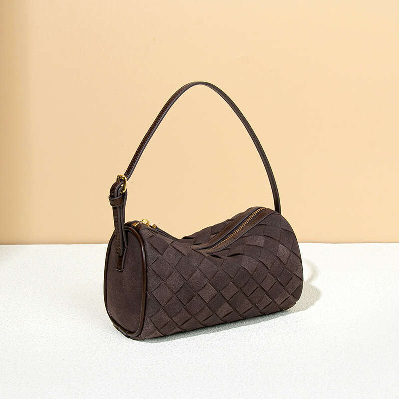 Autumn Winter New Ins Lazy Casual Versatile Korean Style Niche Suede Design Handheld Pillow Woven shoulder Bag