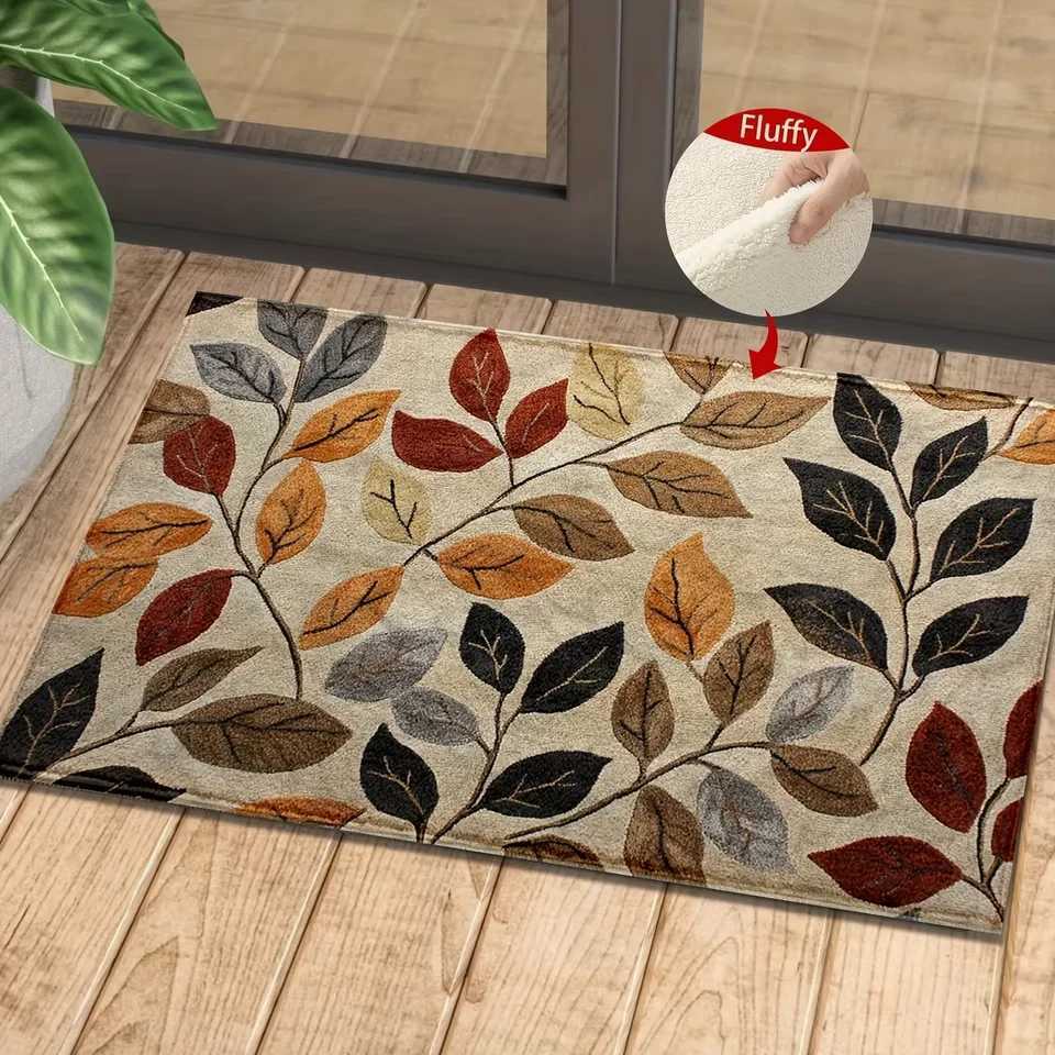 VIKAMA Colorful Flower Carpet Doormat Waterproof Door Mat Bedroom Sofa Carpet Floor Mat Soft Bedside Rugs Home Decoration C250912