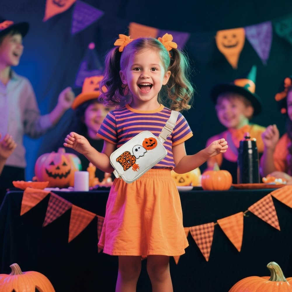 Basket Stuffers for TeensHalloween Crossbody Bag Halloween Spooky Pumpkin Purse for Kids Cute Halloween Fanny Packs Halloween Gifts for Girls WomenW25