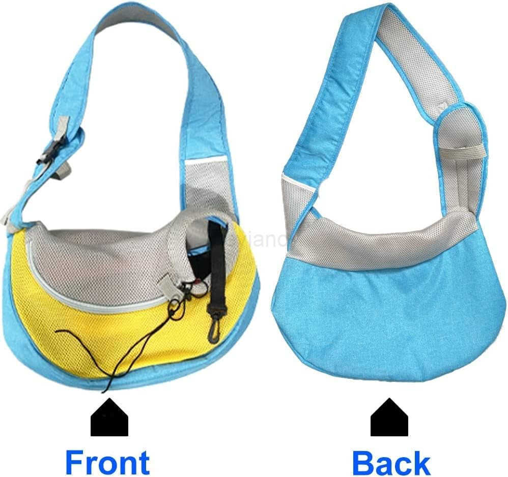 Pet Dog Sling Carrier Puppy Pet Slings Bag for Small Dogs Cats Satchel Carriers Breathable Mesh Hand Free with Adjustable Strap Doggie Crossbody for O