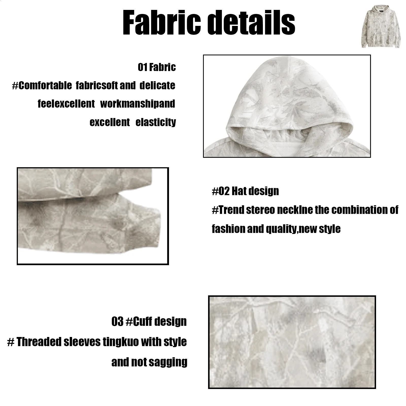 Camo Hoodie for Women Oversized Hoodie Maple Leaf Print Oversized Hooded Sweatshirt 250911