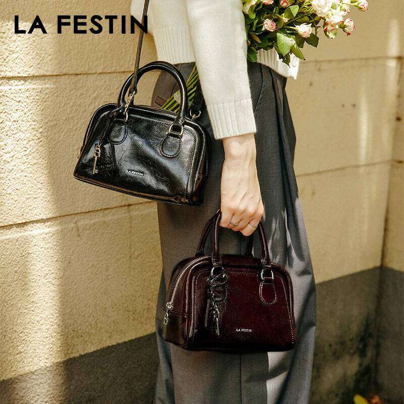LA FESTIN Original Brand Handbag Women Popular Shoulder Designer Boston Square Lady Crossbody Bag