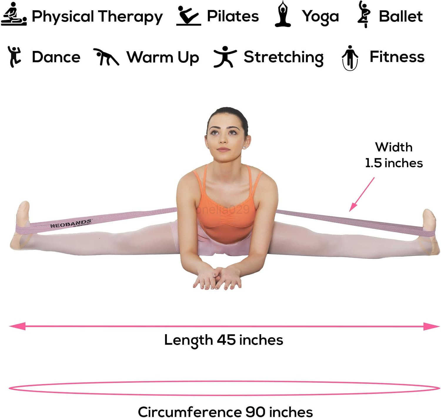 Ballet Stretch Bands for Flexibility and Strength Stretch Bands Ideal to Have as Dance Equipment in Every Competition Suitable for Gymnastics Cheerlea