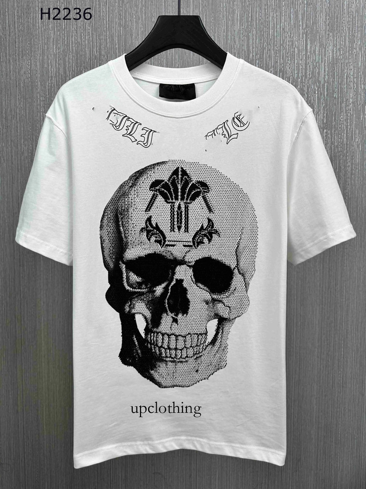 New Pliein Shirt Designer T Shirt Fashion Over Size European Philipps Pliein Shirt Men T Shirt Skull Polo Pp Tshirts High Quality Skulls Paris T-Shirt Shirts S - 390