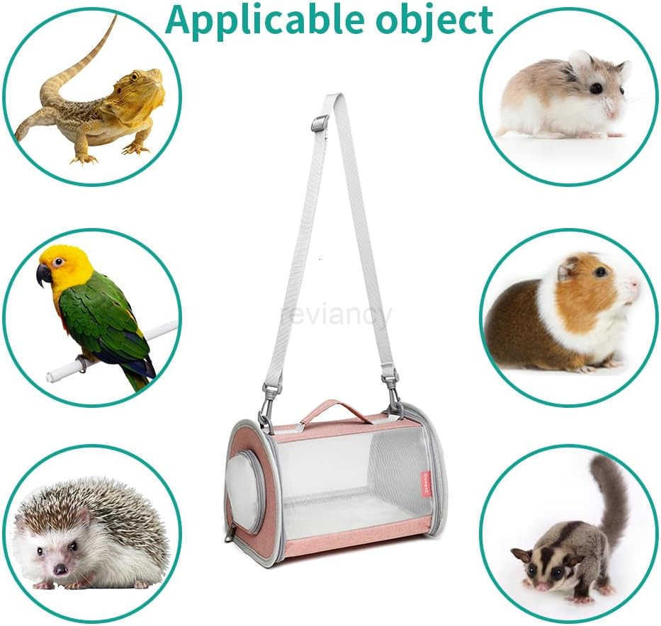 Pig Carrier Travel Small Animal Carrier Bag Lizard Bird Rabbit Carrier Cage Squirrel Breathable Bag Portable Travel Hamster Small Pet Hangbag Small Gr