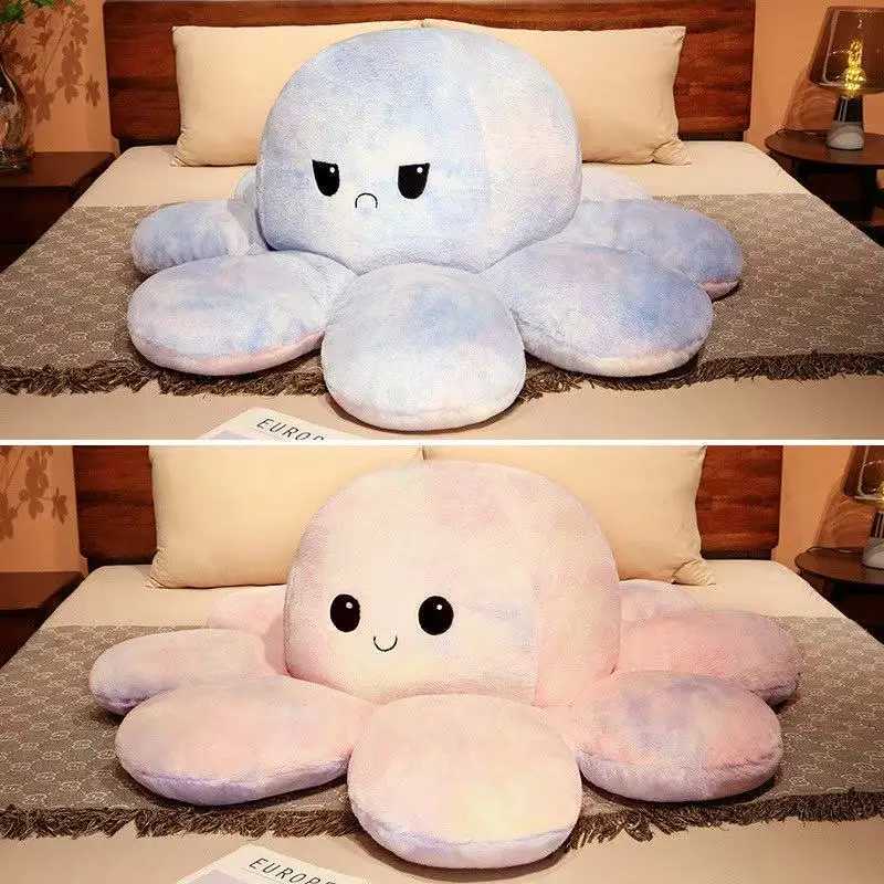 Latest Flip Color Octopus Doll Kawaii Stuffed Plush Toy Handmade Doll Cartoon Anime Cute Childrens Birthday Gift Fun Doll C250912