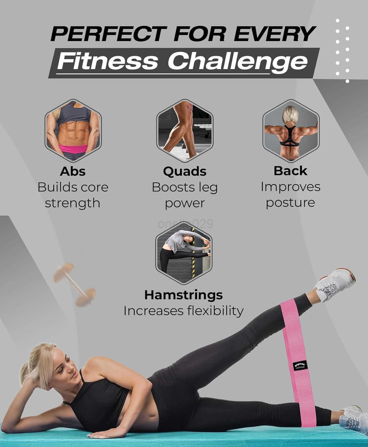 Fabric Resistance Bands for Women and Men Set of 3 Mini Loop Bands with Adjustable 1445 lbs Resistance Lightweight Compact with Travel Bag Ideal for E