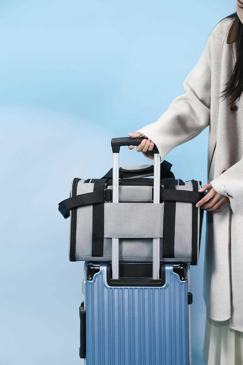 Cat Dog Carrier for Small Medium Pets up to 18 Lbs Lightweight Portable Pet Bag TSA Airline Approved Carrier Soft Sided Cat Bag Collapsible Travel Car