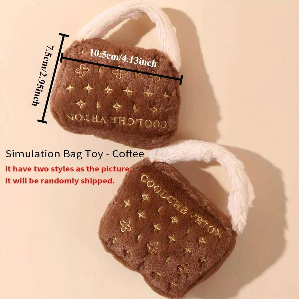 Dog toy 1pc Pet Bone Bag Model Toys Cat Dogs Accompanied Sound Plush Toys Interactive Squeaky Bone Embroidered Design