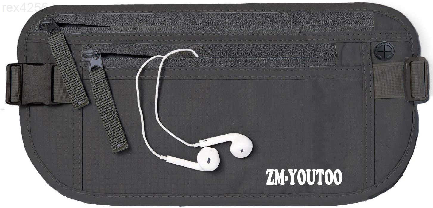 Money Belt for Travel Hidden Travel Pouch Protect Your Credit and Money With RFID Blocking Passport Holder Waist Wallet KhakiW250912