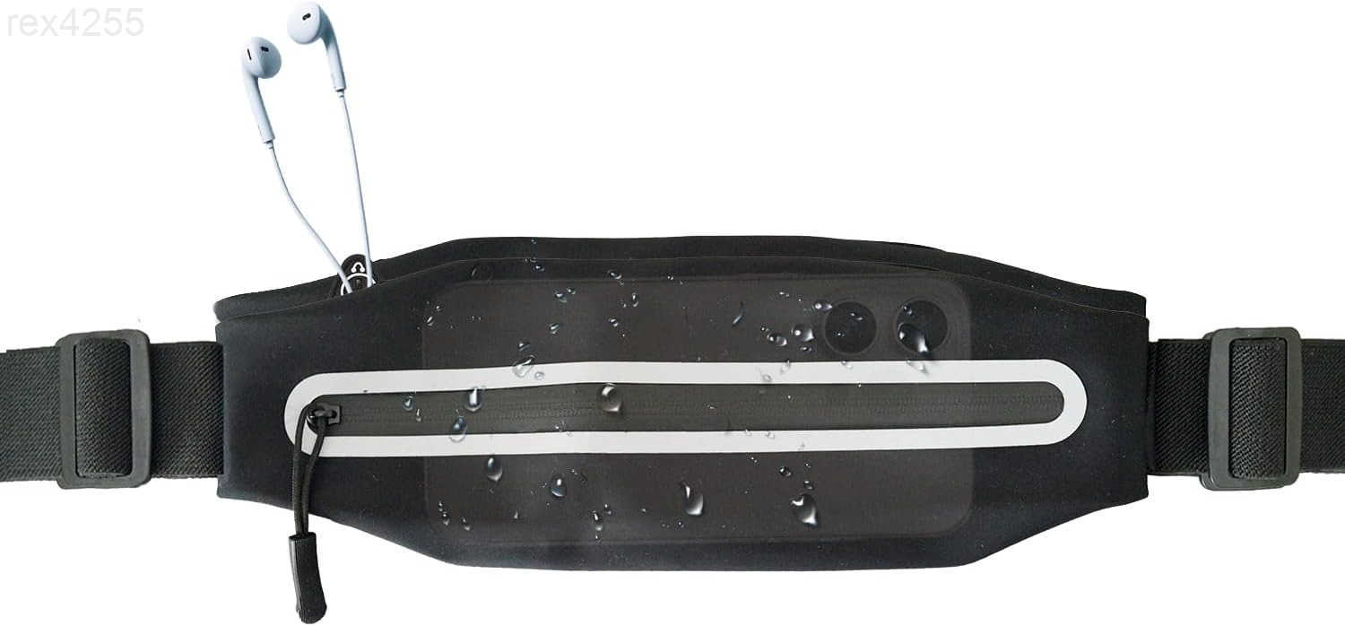 Slim Running Belt Fanny Pack for Women MenRunning phone holderRunning Waist Pouch bag for Workout JoggingMoney beltRunner Gear AccessoriesBlackW250912