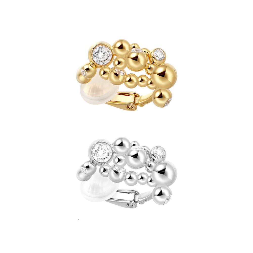 Unique Design Irregular Clips for Women with Large and Small Round Balls, Light Dia-Studded Ear Cuffs