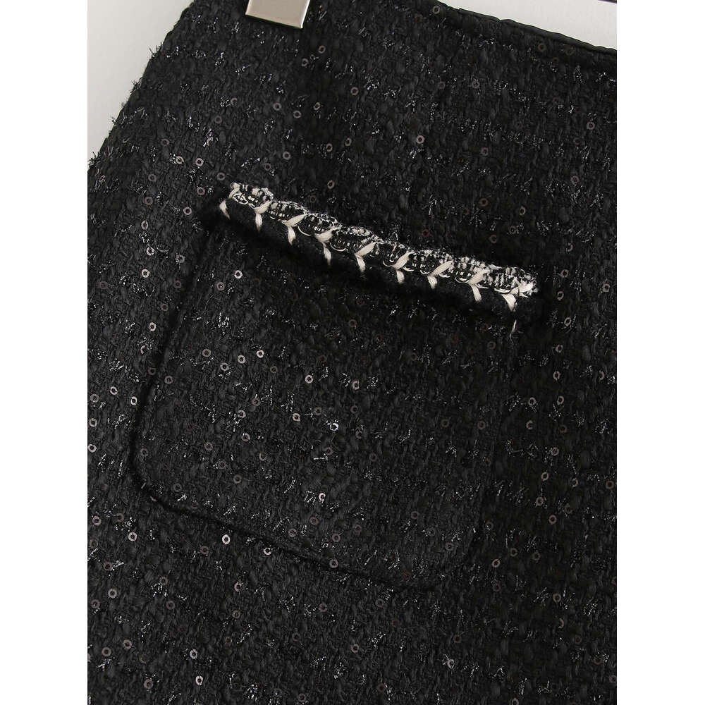 DHEssentials French Style Three-Button V-Neck Vest and Skirt Two-Piece Set