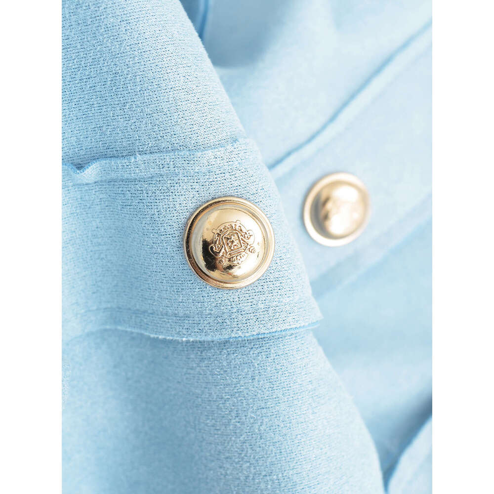 DHEssentials 2025 Summer New French Style Small Chanel Round Neck Single-Breasted Suede Texture Short Long Sleeve Jacket