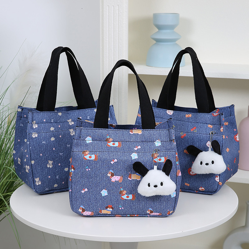 Designer Bag Fresh Style Umbrella Bag With Water Bottle Holder Eco Friendly Waterproof Fabric Luxury Bag Handheld Lunch Box Bag Bento Snack Bag Mommy 