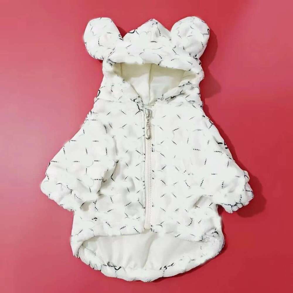 Designer Pet Dog Fur Hooded Classic Rabbit Hat Autumn and Winter Thickened Coat Fadou Bears corgi Cute Fashion Jacket White Pink brown Free shipping