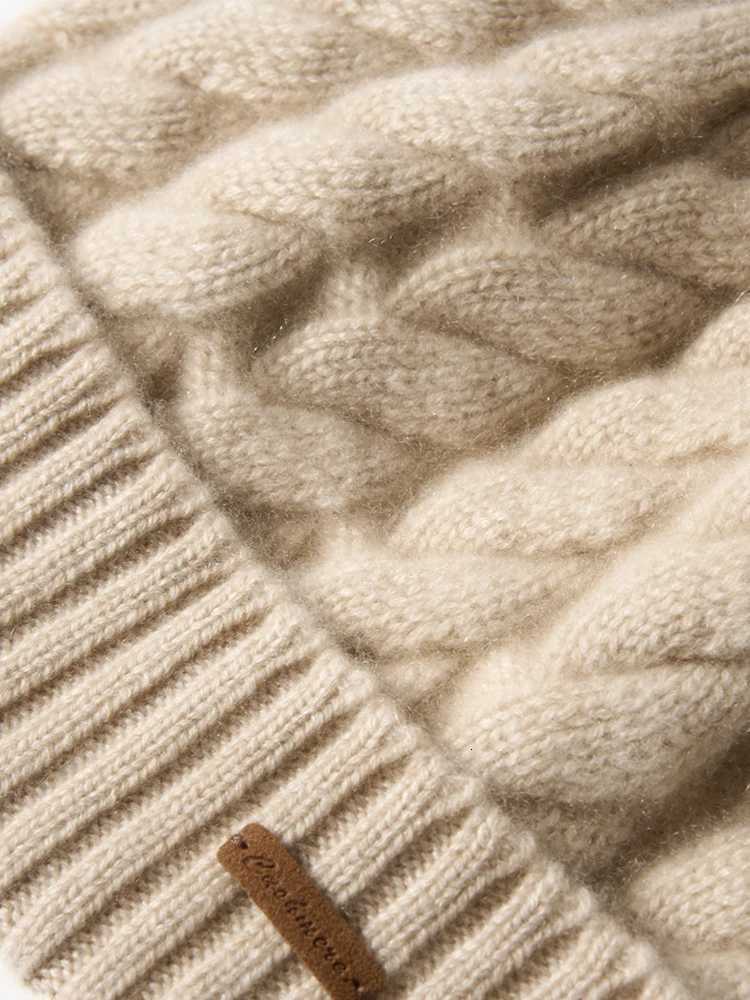 Mongolian Cashmere Beanie 3DCab Wen Pp Real Rabbit Pps Hat Soft Men Winter Knitted Pure Cashmere Warm s G250910