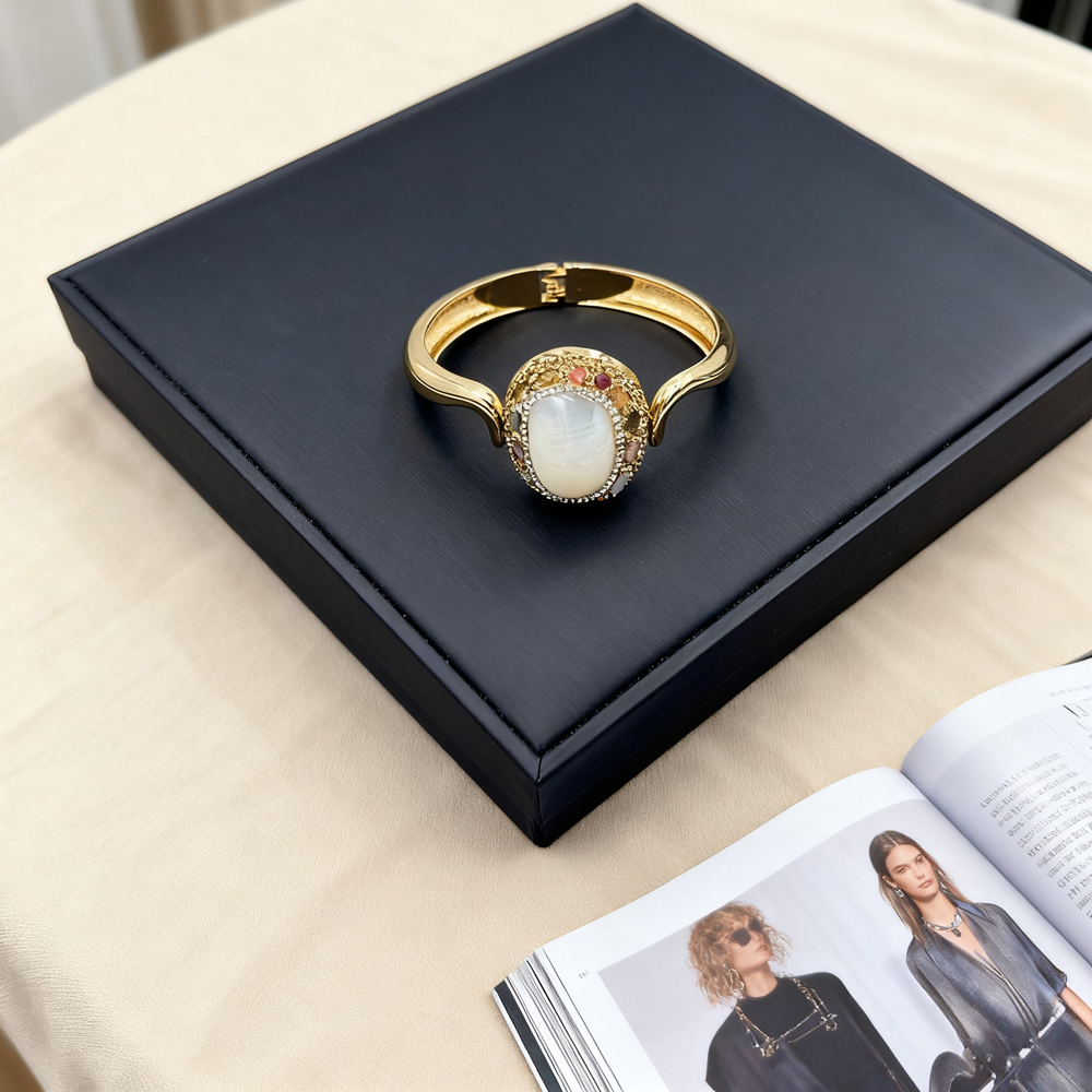 Natural Large Mabe Shell Pearl Freshwater Pearl Crystal Jewelry Set for Women Necklace Ring Bracelet Around Quartz Body-Purifying wholesales drop ship