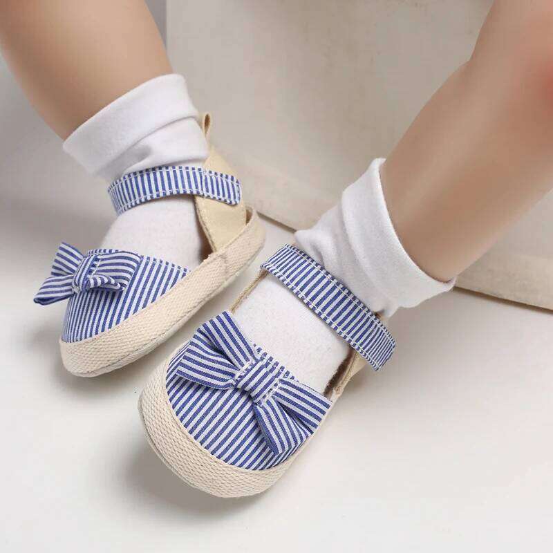 Summer Girl Casual Sandals Soft Sole Comfortable Lightweight Walking Bow Canvas Baby Shoes