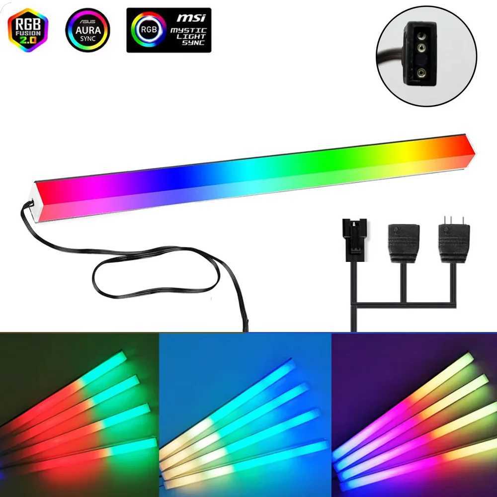 5V ARGB 3Pin Header for Asus Aura Gaming Case RGB PC Light Strip Magnetic Addressable WS2812B LED MSI Mystic Light DIY Decor C250912