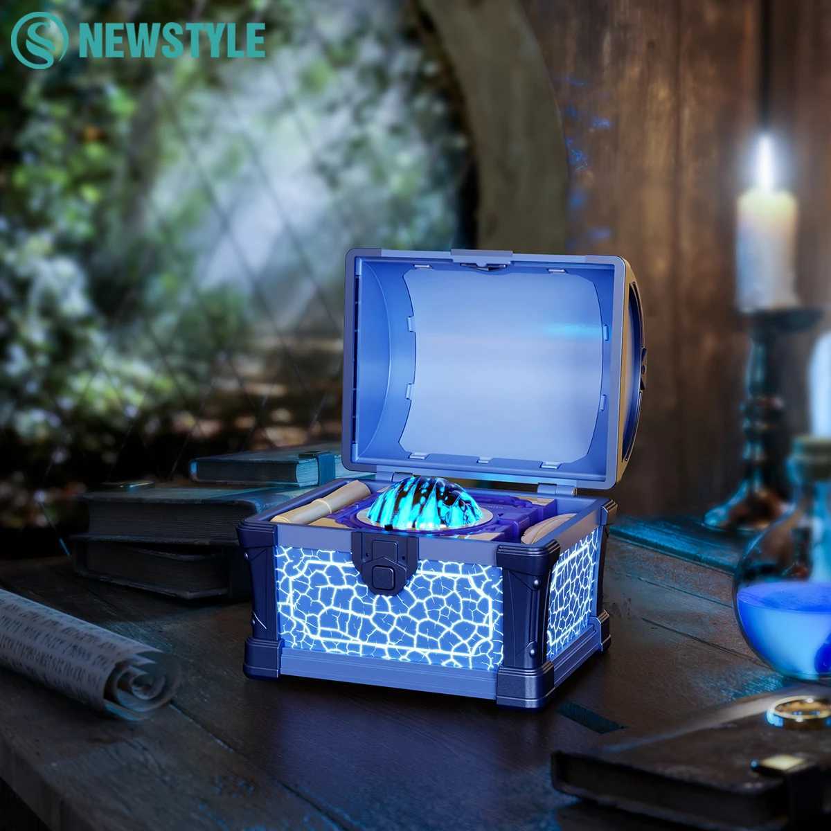 Treasure Chest Projector Night Light Bluetooth Speaker Galaxy Aurora Projection Lamp Ambient Northern Light For Room Decoration C251122
