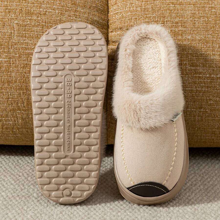 Fashion Women Slippers Winter Soft Thick Soled Indoor And Outdoor Warmth Comfort Breathable Non Slip Casual Couple Home Shoes